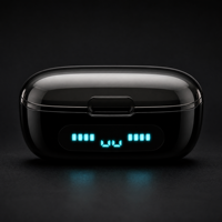 Écouteurs sans fil à commande tactile, écouteurs stéréo avec basses profondes, affichage numérique LED