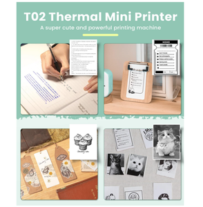 Phomemo T02 miniimpresora Printer máy in nhỏ Máy in <span class=keywords><strong>mini</strong></span> nhiệt cho sinh viên học tập bỏ túi không Mực nhận - Product Image 2