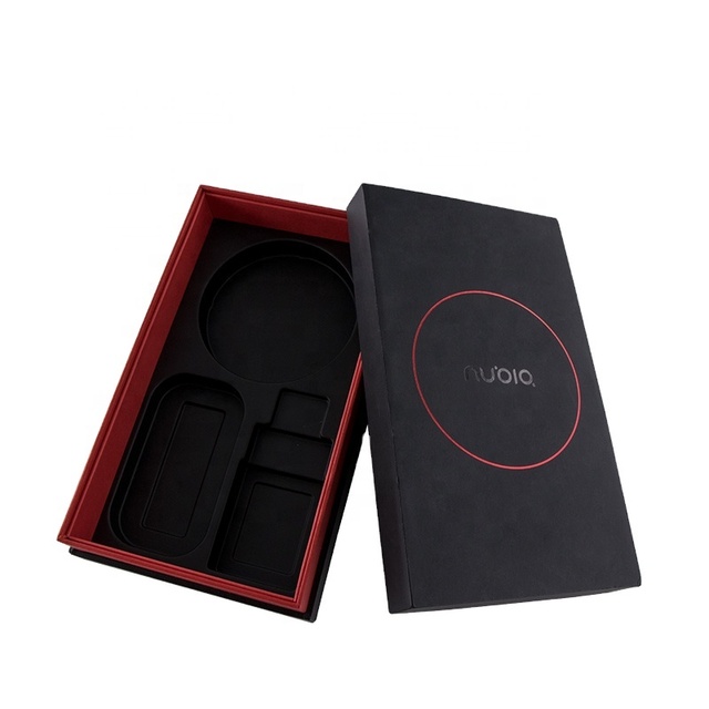 New Design Wholesale Custom High End Black Red Phone Case Accessories Blister Tray Packaging Box for Iphone X