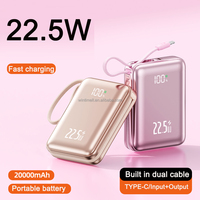 Nuevo Mini banco de energía de bolsillo de alta capacidad 20000 mAh Cargador portátil Batería externa PowerBanks 20000 Mah Carga rápida