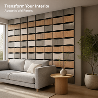 Panneaux acoustiques en MDF sur mesure, panneaux insonorisants pour murs, panneaux décoratifs en lattes de bois pour la décoration murale intérieure