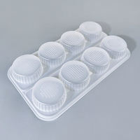 Boîte de rangement 8 compartiments en plastique PP de qualité alimentaire, translucide, pour pains vapeur, gâteaux de lune, macarons, sandwichs, salades, sucreries, sushis, hamburgers