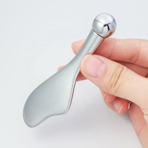 Roségold V-Gesicht Meridian Augen creme <span class=keywords><strong>Massage</strong></span> stab Cold Com press Metal Scrap ing Gua sha Board - Product Image 3