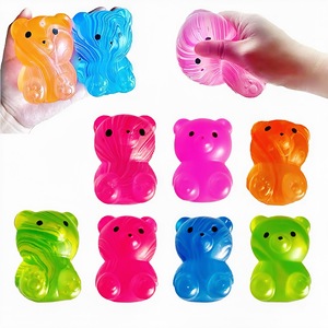 Nuovo Giocattolo Antistress Orso con Motivo a Onde in Maltosio, Giocattolo da Spremere a Lenta Risposta - Product Image 1