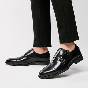 Chaussures habillées de luxe pour hommes, style britannique, à enfiler, en cuir véritable, grandes tailles, pour mariages d'automne - Dropshipping - Product Image 6