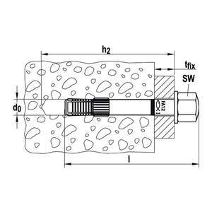 Fischer Fa thông qua Neo trong thép với nắp nut (25 cái) - Product Image 4