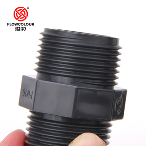 Flowcolour 1/2 "-2" uPVC niipple đôi nam chủ đề adpator PVC Ống núm vú Phụ kiện phù hợp núm vú nhựa cho nước - Product Image 4