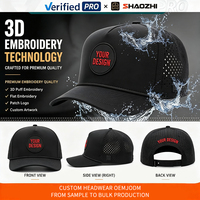 Topi Golf Custom 5 Panel dengan Tali, Laser Cut, Bernapas, Tahan Air, Bordir Logo Klub Golf