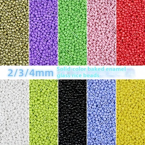 Handmade 2/3/4Mm Glass Beads Rắn Màu Baking Sơn Hạt Làm Từ Acrylic Nhựa Lucite Chất Liệu Cho Tự Làm Đồ Trang Sức - Product Image 1