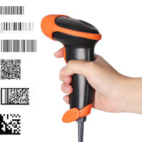 MJ2818 Lector de Códigos QR 1D 2D Portátil, Escáner de Códigos de Barras USB con Cable para Supermercados y Almacenes