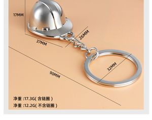 سلسلة مفاتيح معدنية ثلاثية الأبعاد بشعار مخصص للبيع بالجملة سلسلة مفاتيح ثلاثية الأبعاد لسلامة الخوذة في أماكن البناء - Product Image 4