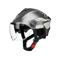 Casque de sécurité demi-face pour moto/scooter avec double visière et système de déverrouillage rapide pour la conduite quotidienne