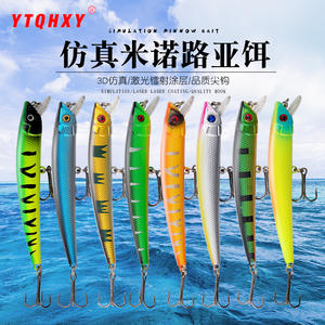 Señuelo duro tipo Minnow XY-331 de 9.5cm y 7.6g con anzuelo triple y sonajero para pesca de lubina en aguas medias. - Product Image 3