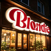 Enseigne extérieure personnalisée pour vitrine, lettres de magasin LED rétroéclairées, logo publicitaire pour bâtiment commercial, étanche IP65, formes 3D pour