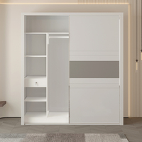 Offre Spéciale : Ensemble de Chambre King Size avec Armoire à Portes Coulissantes en Bois, Coiffeuse et Lit de Rangement