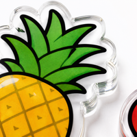 Aimants de réfrigérateur en acrylique sur le thème des fruits, mignons et personnalisés, décorations magnétiques créatives et uniques, idéales pour une utilisation promotionnelle