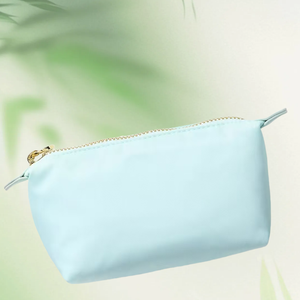 Bolsa de cosméticos de cuero PU suave ecológica, bolsa portátil con cremallera de 7,5 pulgadas para maquillaje de viaje, logotipo personalizable - Product Image 3