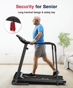 Tapis Roulant KREEDA Safe Step Senior con Corrimano Extra-Lungo, Display LED e Supporto per iPad per Camminata Sicura a Casa e Riabilitazione - Product Image 6