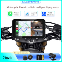 G5 DVR GPS Navigation Sans Fil Écran 5'' Carplay Moto Télécommande Étanche Mirror Link Android Caméra de Recul 1 An