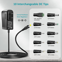 Alimentation 12V 3A 36W, adaptateur chargeur AC/DC pour routeur, lecteur DVD, haut-parleur, bande LED, caméra de sécurité CCTV avec 10 embouts DC