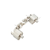 Escape Trasero Triple de Acero Inoxidable de 1.5mm con Acabado Espejo y Silenciadores para Ferrari 458