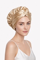Bonnet de nuit en soie de mûrier 100 % naturelle, personnalisable avec logo, turban de luxe pour femme, 19/22 Momme, anti-frisottis, vente en gros