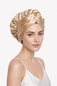 <span class=keywords><strong>Bonnet</strong></span> de nuit en soie de mûrier 100 % naturelle, personnalisable avec logo, turban de luxe pour femme, 19/22 Momme, anti-frisottis, vente en gros - Product Image 2