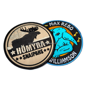 Cánh tay ngực vai Huy Hiệu đồng phục các bản vá lỗi dính tùy chỉnh thêu các bản vá lỗi móc và vòng lặp thêu vá - Product Image 5