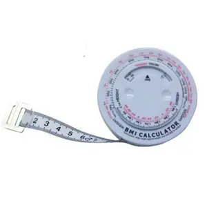 Plastic Body Health Round Tape Measure with BMI Calculator