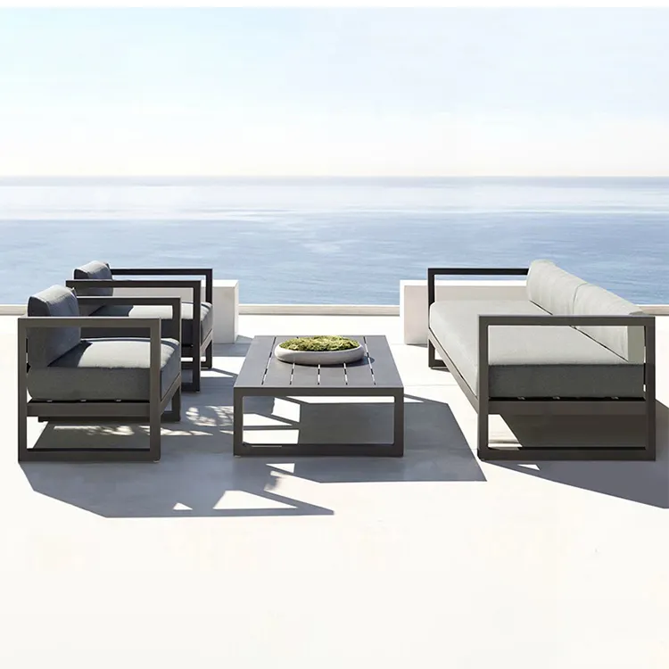 Juecheng 2023 Modern custom garden furniture set modular outdoor sofa outdoor aluminum sofa set furniture