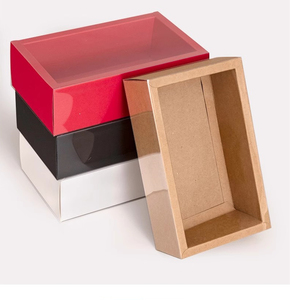 Rỗng ngăn kéo bao bì giấy kraft/Trắng/Đen + Trong Suốt PVC Hộp Mỹ phẩm Vải vớ trà kẹo Hộp quà tặng - Product Image 1