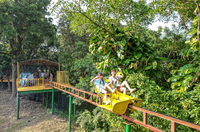 Équipement manuel extérieur d'amusement de vélo de rail de Offre Spéciale pour le terrain de jeu extérieur pour le parc et le terrain de jeu d'aventure extérieurs
