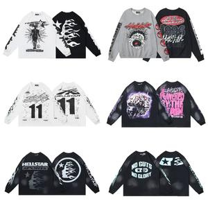 Худи унисекс Hell Star свободного кроя, повседневное, с длинным рукавом, в американском стиле, 100% хлопок, модный бренд для осени - Product Image 4