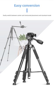 Treppiede per Fotocamera in Lega di Alluminio Q111H, Treppiede Robusto per Videocamera e Fotografia - Product Image 6