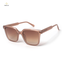 Lunettes de soleil unisexes de luxe en acétate massif, monture carrée pleine, légères et durables, pour verres correcteurs ou solaires personnalisés