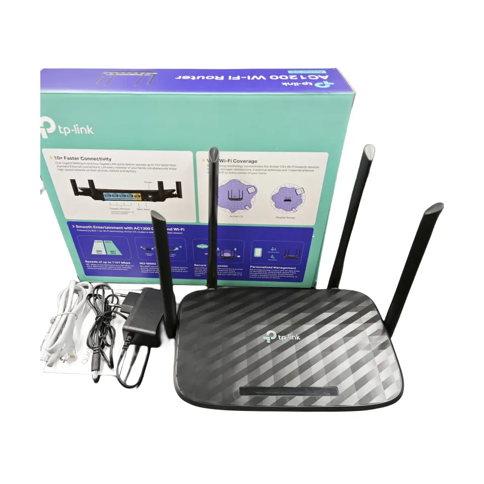 Antena de enrutador Wifi de banda dual inalámbrica Gigabit de alta calidad AC1200 Archer C5 2,4G 300Mbps + 5G 867Mbps para tp-link