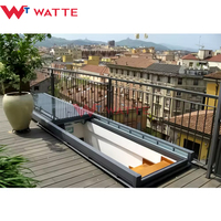 Installation facile pour le bricolage électrique escamotable coulissant double vitrage toit plat trappes d'accès lucarne de fenêtre pour escaliers