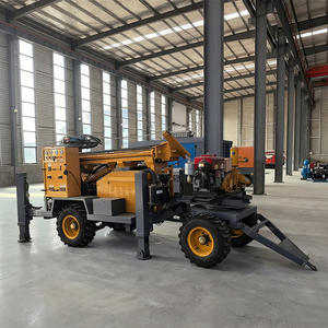 300M Hydraulische Roterende Rubberen Wiel Waterput Boorinstallatie Met Pomp Draagbare Boorgat Fabriek Prijs Lage Onderhoudskosten - Product Image 5