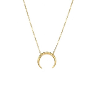 De moda de martillo de acero inoxidable en forma de media luna colgante collares para boda compromiso Anti alergia - Product Image 6