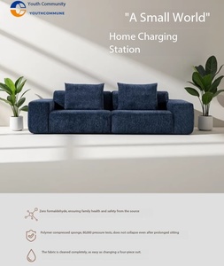 Sofá Compacto Minimalista para Espacios Pequeños Miami - Sofá Moderno de Tela para Sala de Estar - Product Image 2