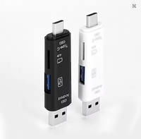Lector de Tarjetas de Memoria Multifunción 5 en 1 USB 2.0 Tipo C/USB/Micro USB/TF/SD, Adaptador OTG, Accesorios para Teléfono Móvil