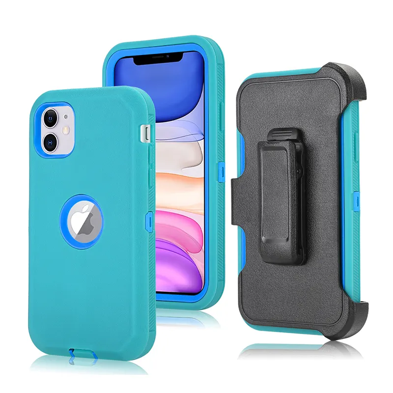 Belt Clip Shock Resistant Hard PC 2 in 1 Protector Phone Case for iPhone 13 Pro max
