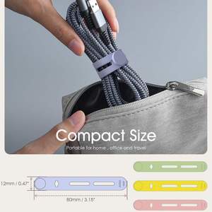 Câbles de fixation créatifs en silicone très demandés – Organiseur de câbles et attaches pour accessoires de téléphone - Product Image 2