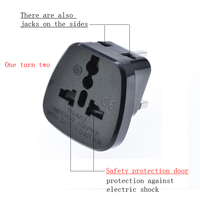 Adaptateur de prise universel vers l'Afrique du Sud 16A 250V UK US AU EU vers Type-M Convertisseur de voyage multifonction pour Sri Lanka Népal Lesotho