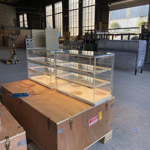 ตู้โชว์ขนมปัง Hongzhan Glass Bakery พร้อมเคาน์เตอร์โชว์เค้กแบบกระจกใสความละเอียดสูง - Product Image 4