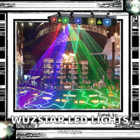 5-Head DMX512 Laser Stage Lights 5-Color Spider Disco LED Light avec commande vocale pour Party Club Bar DJ