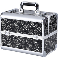 Outils de maquillage de voyage portables de grande capacité mallette de transport mallette de rangement cosmétique en aluminium pour les performances de scène de beauté