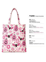 Sac fourre-tout en toile de coton réutilisable et écologique, couleur unie, grande capacité, pour femme, idéal pour les courses, les fêtes et Halloween