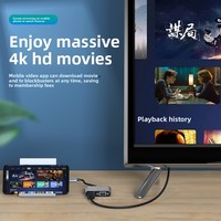 4K HDTV Home Theater & Docking Station Komputer USB3.1 Tipe-C ke HD/VGA 2 in 1 Kombinasi Pelindung dengan Selubung PVC