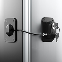 Verrou de réfrigérateur avec protection en fil de silicone, verrous de réfrigérateur pour enfants, faciles à utiliser et à installer, verrous d'armoire avec clé